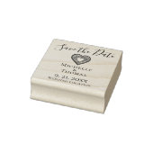 Elegante Paare Hochzeitsherz Save the Date Gummistempel (Stempel)