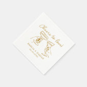 Elegante Paare jubeln zur Liebe Minimalistische Ho Serviette (Ecke)