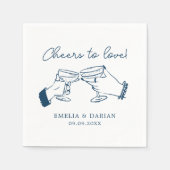 Elegante Paare jubeln zur Liebe Minimalistische Ho Serviette (Vorderseite)