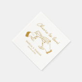 Elegante Paare jubeln zur Liebe Minimalistische Ho Serviette (Ecke)