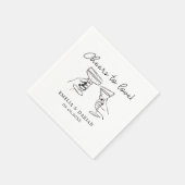 Elegante Paare jubeln zur Liebe Minimalistische Ho Serviette (Ecke)