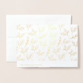 Elegante Paare Monogram Wedding Vielen Dank Folienkarte (Rückseite mit Umschlag)