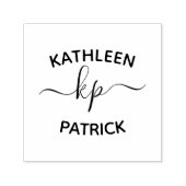 Elegante Paare Name Initials Wedding Permastempel (Design)