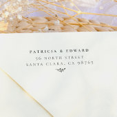 Elegante Paare nennen rustikale Rücksendeadresse Gummistempel