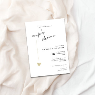 Elegante Paarschauer-Kalligrafie-Typo-Hochzeit  Einladung