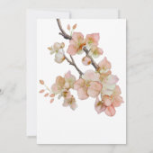 Elegante pachy rosa Blumenhochzeit Einladung (Rückseite)