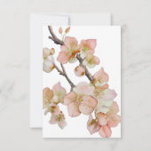 Elegante pachy rosa Blumenhochzeit Einladung (Rückseite)