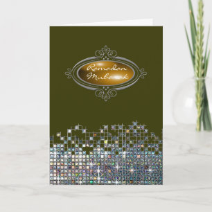 Elegante Paillette Ramadan Mubarak Karte
