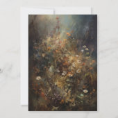 Elegante Painterly Script Fall-Wildblumen Hochzeit Save The Date (Rückseite)