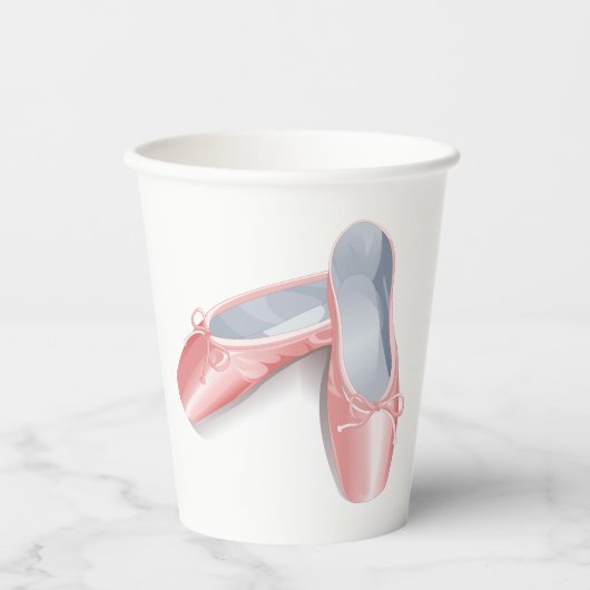 Elegante Paletten Niedlich Girly Dance Shoes Pappbecher (Vorderseite)