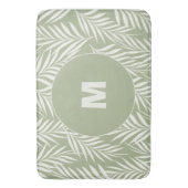 Elegante Palm Blätter Olivenöl Personalisiert Badematte (Vorderseite Vertikal)