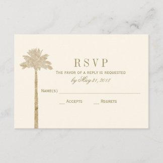 Elegante Palm RSVP-Karte RSVP Karte