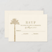 Elegante Palm RSVP-Karte RSVP Karte (Vorne/Hinten)