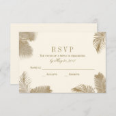 Elegante Palm RSVP-Karte RSVP Karte (Vorne/Hinten)