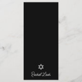 Elegante Palm Tree Bat Mitzvah Abendmenü Menükarte (Rückseite)