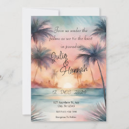 Elegante Palm Tree Einladung