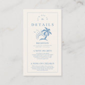 Elegante Palm Tree Hand Drawn Wedding Begleitkarte (Vorderseite)