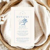 Elegante Palm Tree Hand Drawn Wedding Begleitkarte