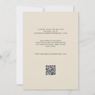 Elegante Palmbaum-Hochzeitseinladung mit QR-Code Einladung