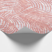 Elegante Palme des modernen korallenroten rosa Geschenkpapier (Ecke)