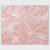 Elegante Palme des modernen korallenroten rosa Geschenkpapier (Flach)