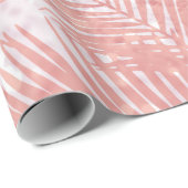 Elegante Palme des modernen korallenroten rosa Geschenkpapier (Rolleneckpunkt)