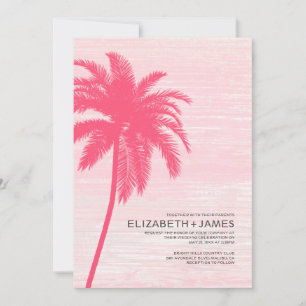 Elegante Palme-Strand-Hochzeits-Einladungen Einladung