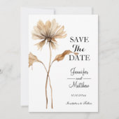 Elegante Pampas Grass 12x18" Save The Date (Vorderseite)