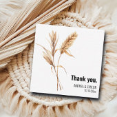 Elegante Pampas Grass Wedding Danke Karte Hinweis