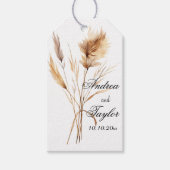 Elegante Pampas Grass Wedding Geschenkanhänger (Vorderseite)