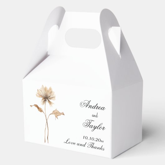 Elegante Pampas Grass Wedding Geschenkschachtel (Vorderseite)