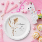 Elegante Pampas Grass Wedding Pappteller (Party)