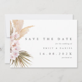 Elegante Pampas Grass Wedding Save The Date