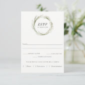 Elegante Pampas Grass Wreath Wedding RSVP Card (Stehend Vorderseite)