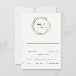 Elegante Pampas Grass Wreath Wedding RSVP Card Karte