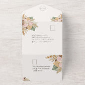 Elegante Pampasgras auf einer Hochzeit All In One Einladung (Außenbereich)