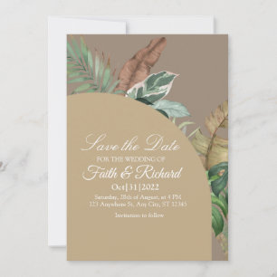 Elegante Pampasgras-Hochzeit im Herbst - Save the  Date