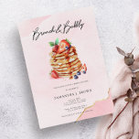 Elegante Pancakes Pink Bridal Brunch Dusche Einladung<br><div class="desc">Elegante Pancakes Pink Bridal Brunch Einladung</div>