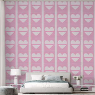 Elegante Panels mit weichen, rosafarbenen Quadrate Tapete