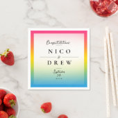 Elegante Pansexual Pride Wedding Serviette (Beispiel)