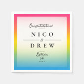Elegante Pansexual Pride Wedding Serviette (Vorderseite)