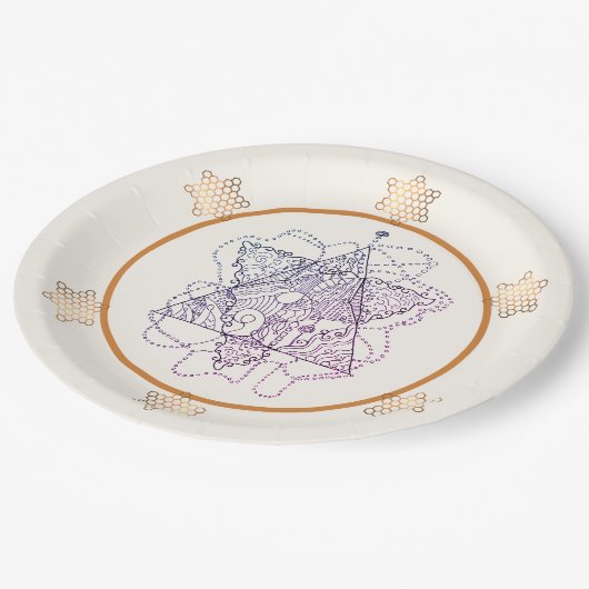 Elegante Paper-Teller Pappteller (Schrägansicht)