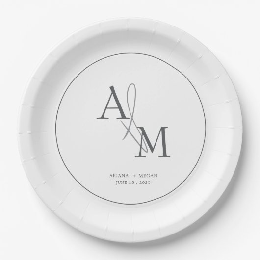 Elegante Paper-Teller | Personalisierter Party Pappteller (Vorderseite)