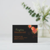 Elegante Papier Laternen Hochzeitsempfang Begleitkarte (Stehend Vorderseite)