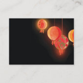 Elegante Papier Laternen Hochzeitsempfang Begleitkarte (Rückseite)