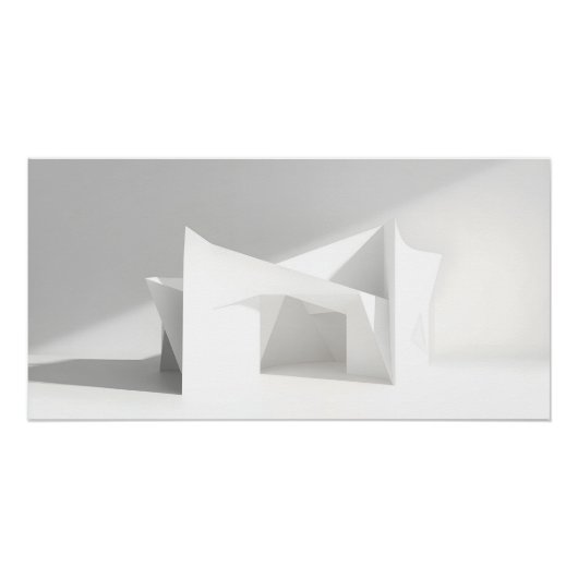 Elegante Papiergeometrie Poster (Vorderseite)