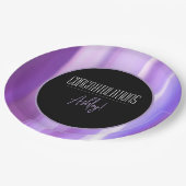 Elegante Papierplatte "Happy Birthday" Pappteller (Schrägansicht)