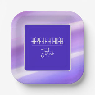 Elegante Papierplatte "Happy Birthday" Pappteller