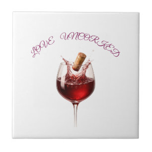 Elegante Papiertücher mit Wein-Spritzer "Love Unco Fliese