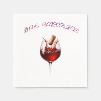 Elegante Papiertücher mit Wein-Spritzer Love Uncor Serviette